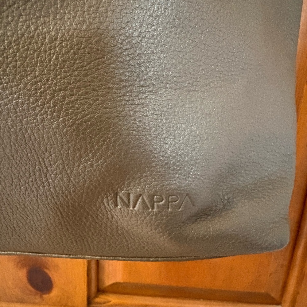 Nappa, Canadian Brand, Gray Leather Shoulder Bag, like new! - Picture 8 of 16
